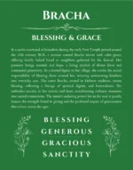 Bracha personalized name meaning print in dark green