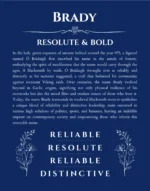 Brady custom name meaning print in deep blue