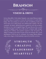 Branson name meaning wall art by Get Your Story in purple