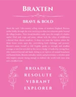 Braxten custom name meaning print in pink