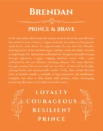 Brendan custom name meaning print in orange