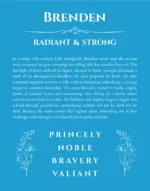 Brenden custom name print for wall display in blue