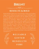 Brent custom name print for wall display in orange