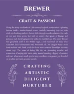Brewer name meaning gift print in purple