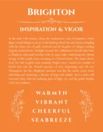 Brighton custom name art showing meaning and origin in orange