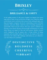 Brixley name meaning gift print in blue
