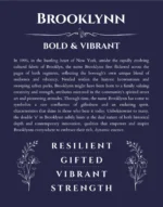 Brooklynn custom name meaning print in navy blue