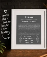 Byram personalized name meaning print