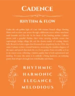Cadence personalized name print with origin and traits in orange
