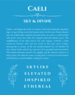 Caeli custom name meaning print in blue