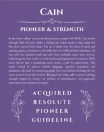 Cain personalized wall art with the story of your name in purple