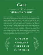 Cali name origin print with meaning and traits in dark green