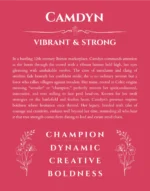 Camdyn personalized name meaning print in red