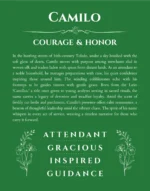 Camilo custom name print for wall display in dark green