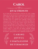 Carol name meaning wall art by Get Your Story in red