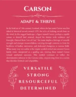 Carson name meaning gift print in red