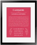 Cashmere name meaning wall art by Get Your Story in red with black matte frame
