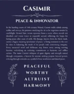 Casimir personalized wall art with the story of your name in navy blue