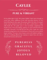 Caylee custom name meaning print in red