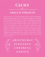Cecily custom name meaning print in pink
