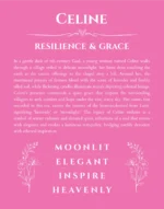 Celine name meaning wall art by Get Your Story in pink