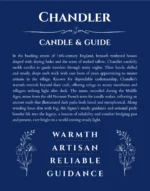 Chandler personalized name print with origin and traits in deep blue