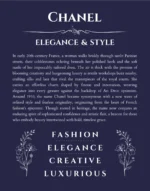 Chanel name origin print with meaning and traits in navy blue