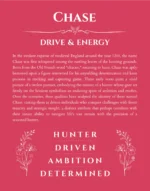 Chase name origin print with meaning and traits in red