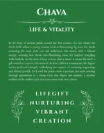 Chava name meaning wall art by Get Your Story in dark green