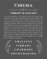 Chelsea personalized name meaning print in gray