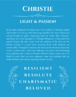 Christie name meaning wall art by Get Your Story in blue