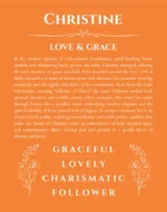 Christine custom name meaning print in orange