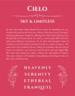 Cielo personalized name print with origin and traits in red