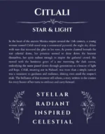 Citlali name meaning gift print in navy blue
