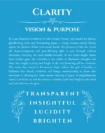 Clarity custom name print for wall display in blue