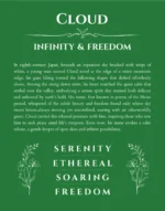 Cloud personalized wall art with the story of your name in dark green