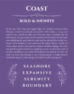 Coast name meaning wall art by Get Your Story in purple