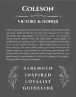 Coleson custom name meaning print in gray