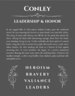 Conley name meaning gift print in gray