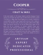 Cooper name meaning wall art by Get Your Story in purple