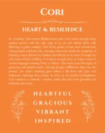 Cori custom name meaning print in orange