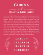 Corina personalized name meaning print in red