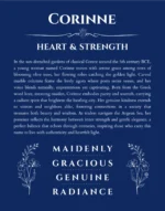 Corinne personalized name meaning print in deep blue