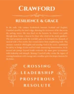 Crawford name meaning gift print in orange