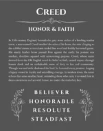 Creed name meaning wall art by Get Your Story in gray