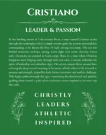 Cristiano name meaning wall art by Get Your Story in dark green