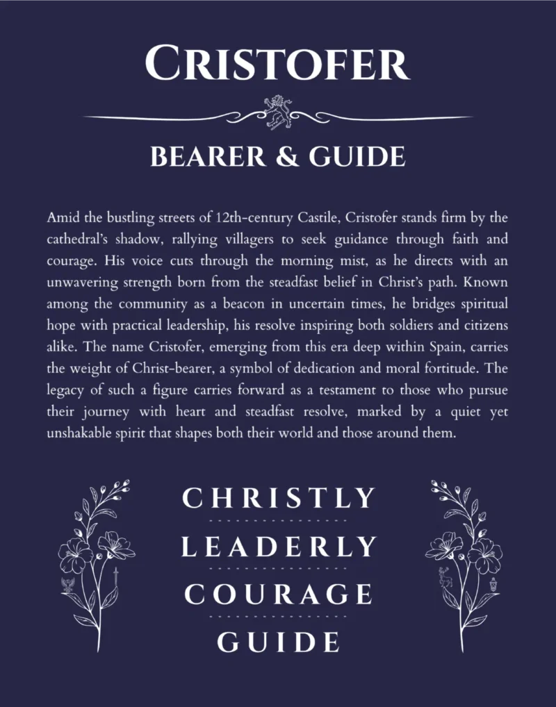 Cristofer name meaning gift print in navy blue