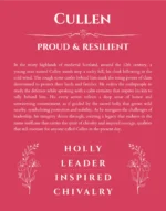 Cullen name meaning gift print in red