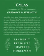 Cylas custom name print for wall display in dark green