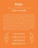Dael custom name meaning print in orange